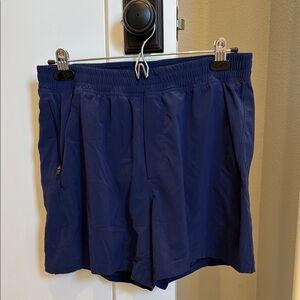 Lululemon Athletica Navy Blue Pace Breaker Shorts with Liner - Large